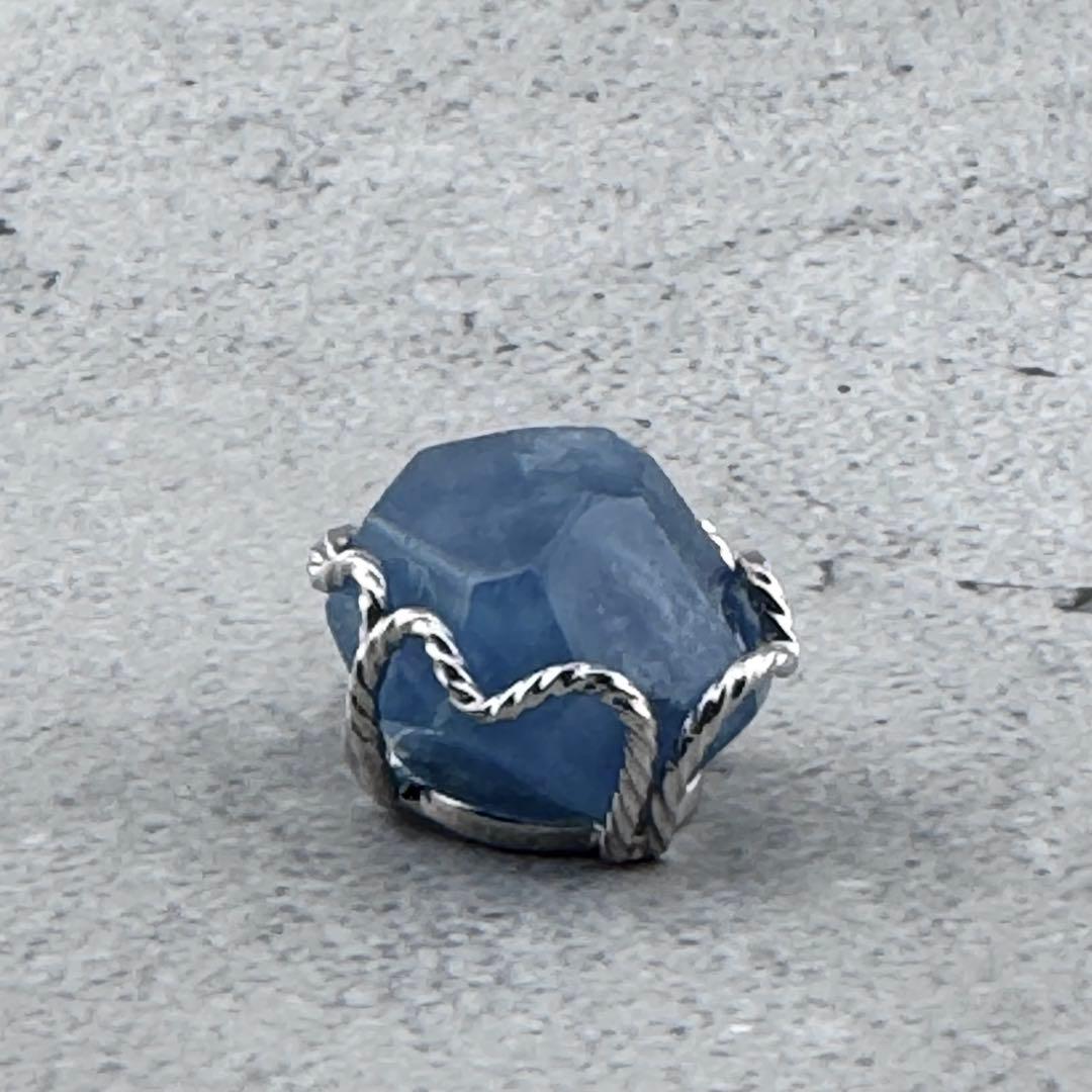 P-27天然アクアマリンペンダントトップ　水色石　s925シルバー　アクセサリー