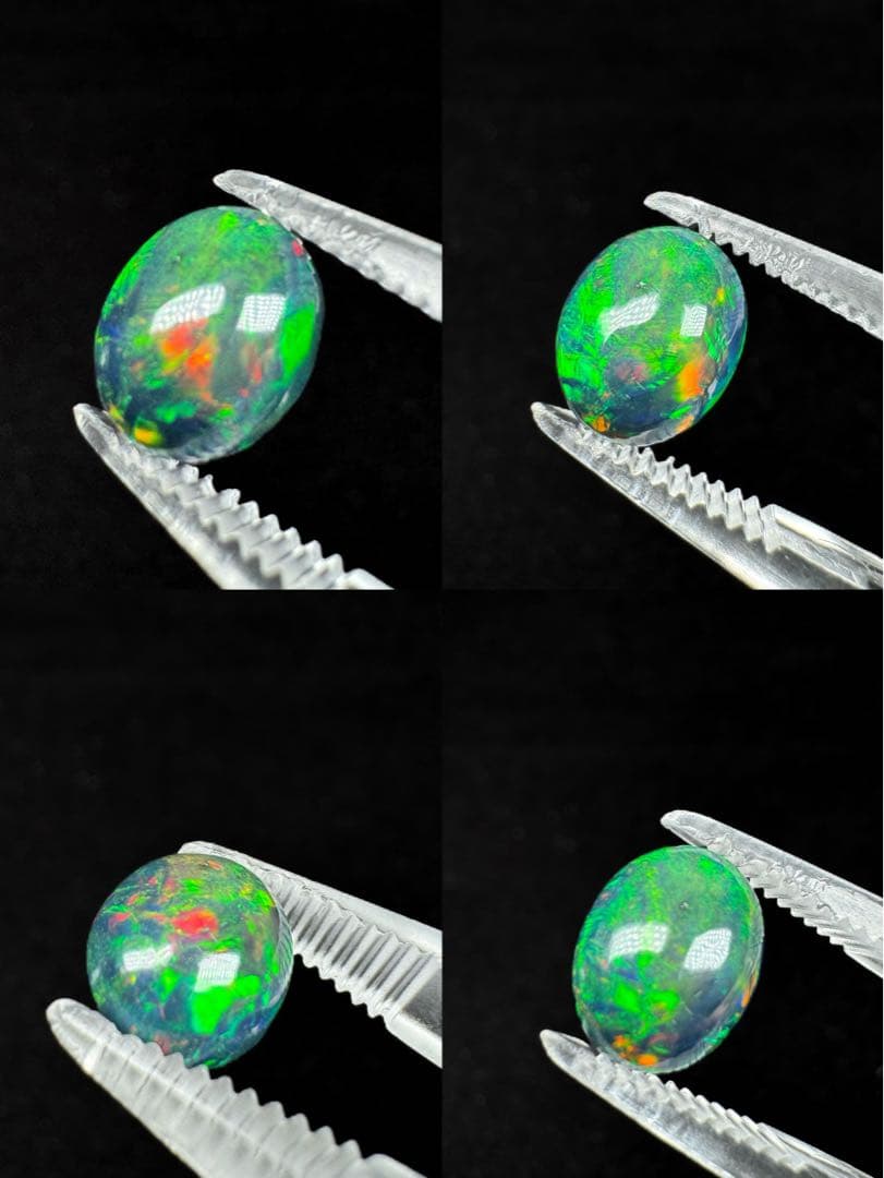 新作　ブラックオパール 2.657ct 遊色綺麗 S925 18KGP 鑑ソ付