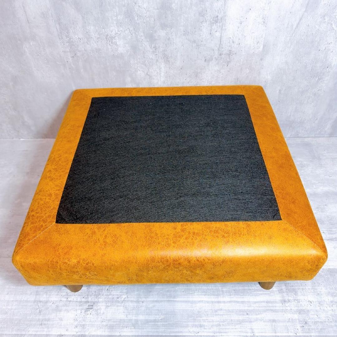 美品! 関家具 オットマン キャメル レザー 家具