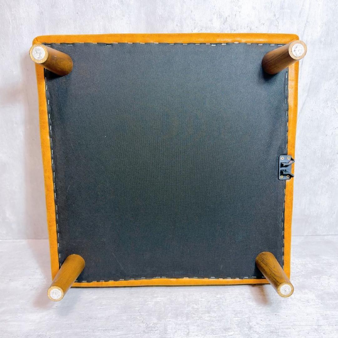 美品! 関家具 オットマン キャメル レザー 家具