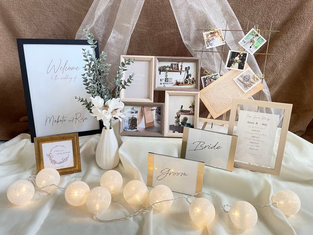 ウェルカムスペース　ゴールドフレーム　ウェディング　ミールヘーデン