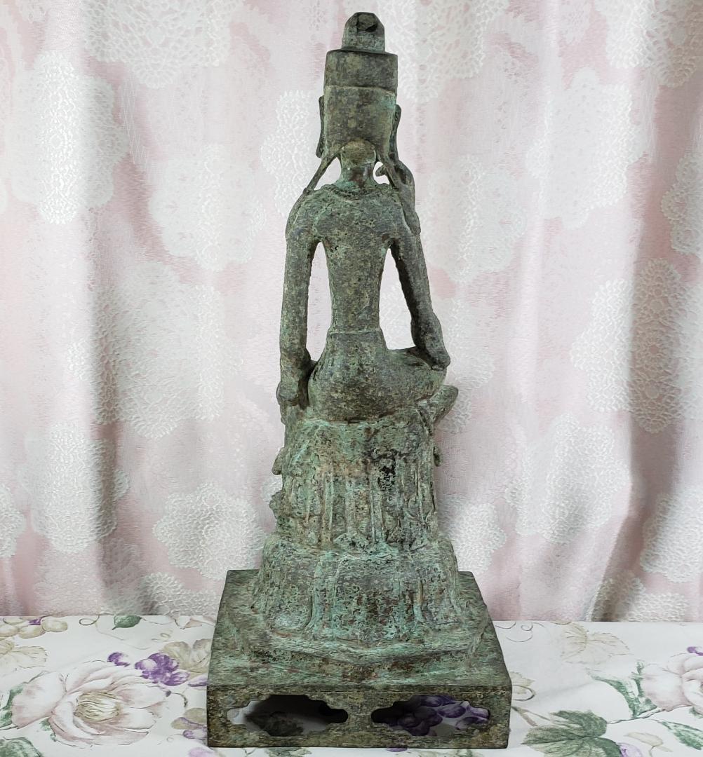 ◆百済仏『方形台座金銅半跏思惟像』仏像◆検）天平仏 飛鳥仏 高麗仏 新羅仏 空海