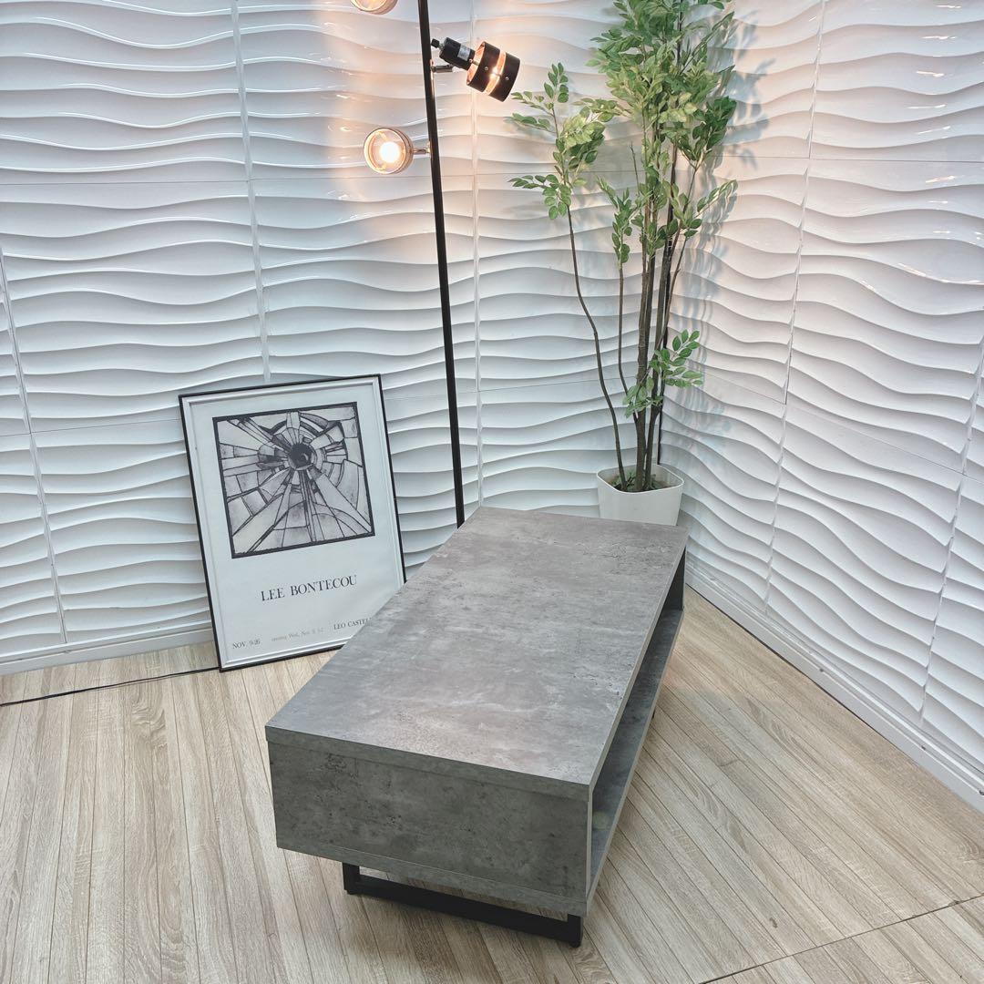 ◇大阪府 神戸市 配達料無料！◇ローテーブル◇センターテーブル◇コンクリート調◇