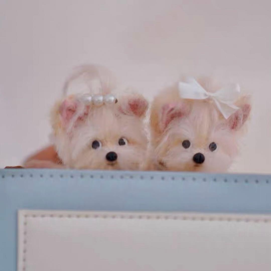 手のひらぬいぐるみ 仔犬 アーティストベア 海外作家様 ハンドメイド ミニチュア