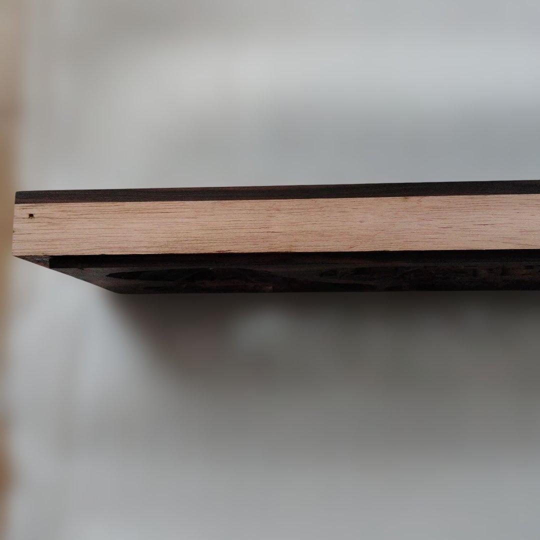 縞黒檀　欄間オープン仕上げ