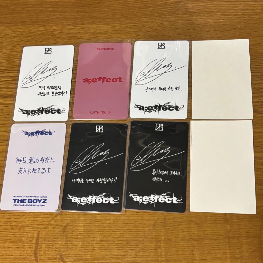 THE BOYZ キュー a;effect 封入・特典トレカ＆ステッカーセット - メルカリ
