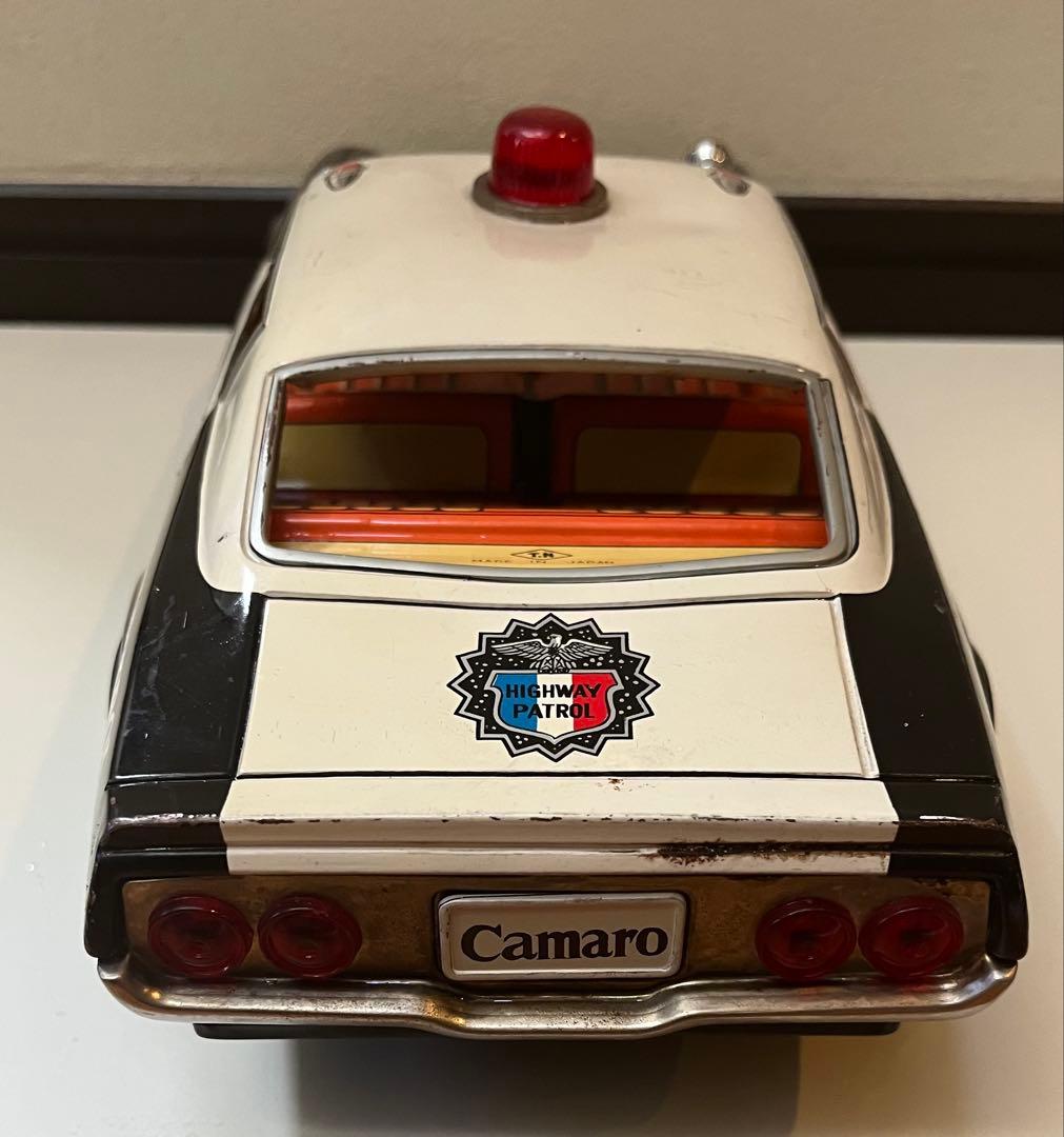 【当時物】野村トーイ ブリキ製 パトカー ハイウェイパトロール カマロ 希少