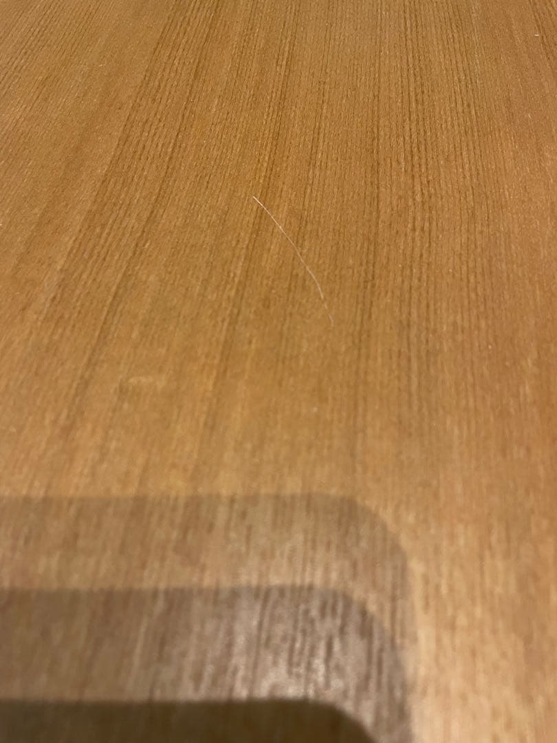 無印良品　タモ材　楕円形ローテーブル