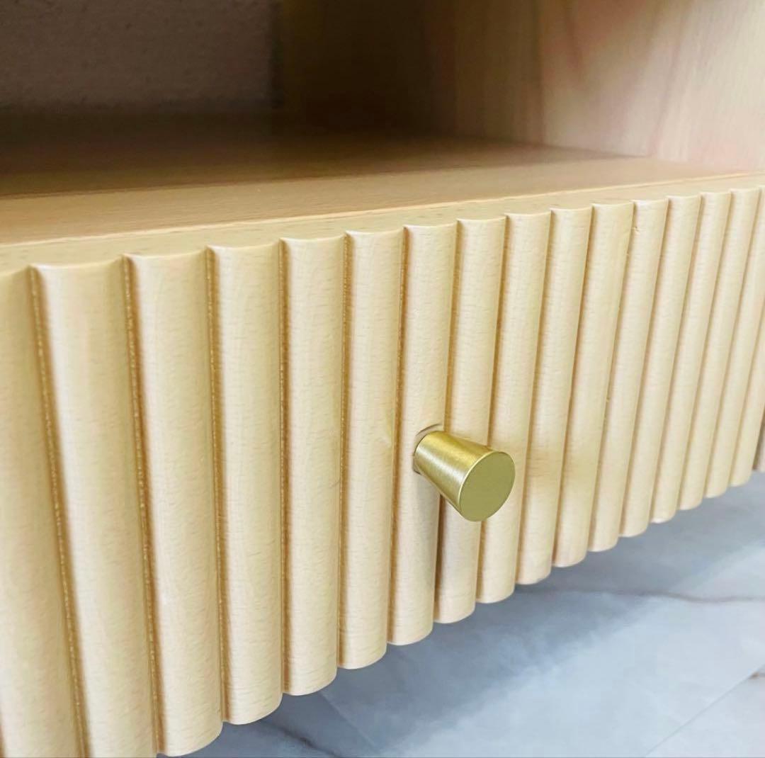 【美品】Francfranc モーティスTVボード ナチュラル ラタン藤 北欧風