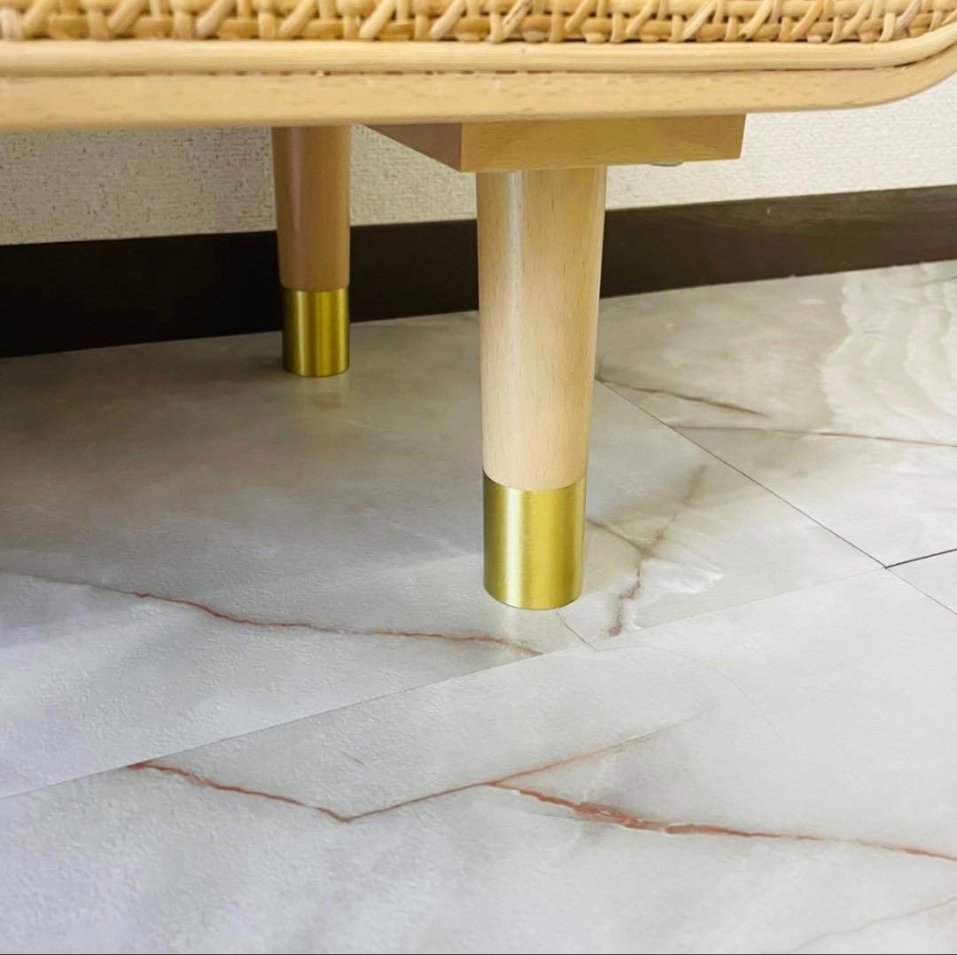 【美品】Francfranc モーティスTVボード ナチュラル ラタン藤 北欧風