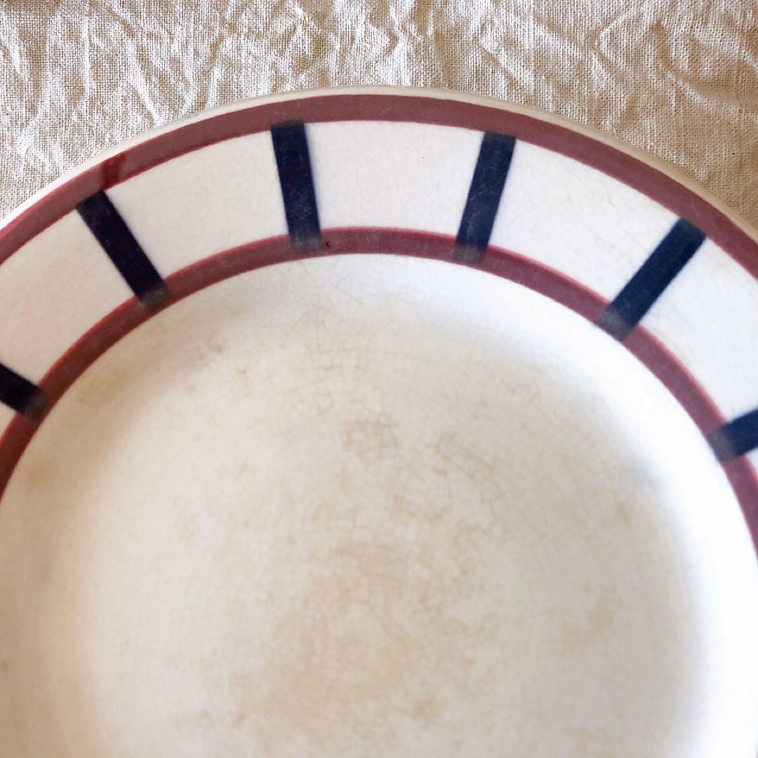 HBCMベアン バスク柄 コンポート皿 ケーキスタンドフランスアンティーク食器