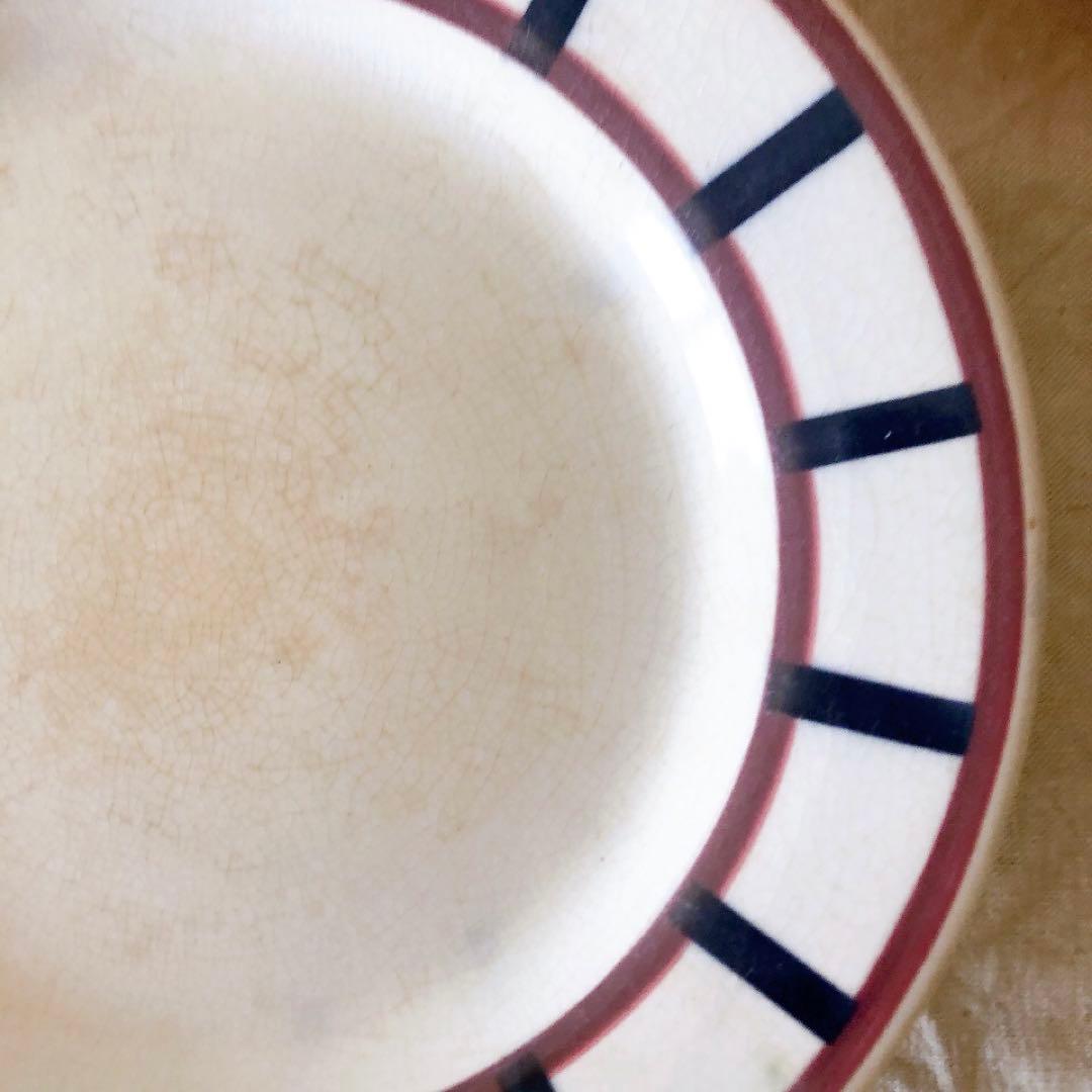 HBCMベアン バスク柄 コンポート皿 ケーキスタンドフランスアンティーク食器