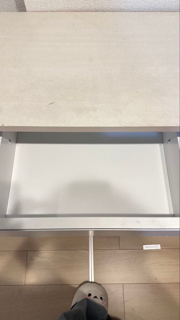 ホワイト キッチンカウンター 引き出し式