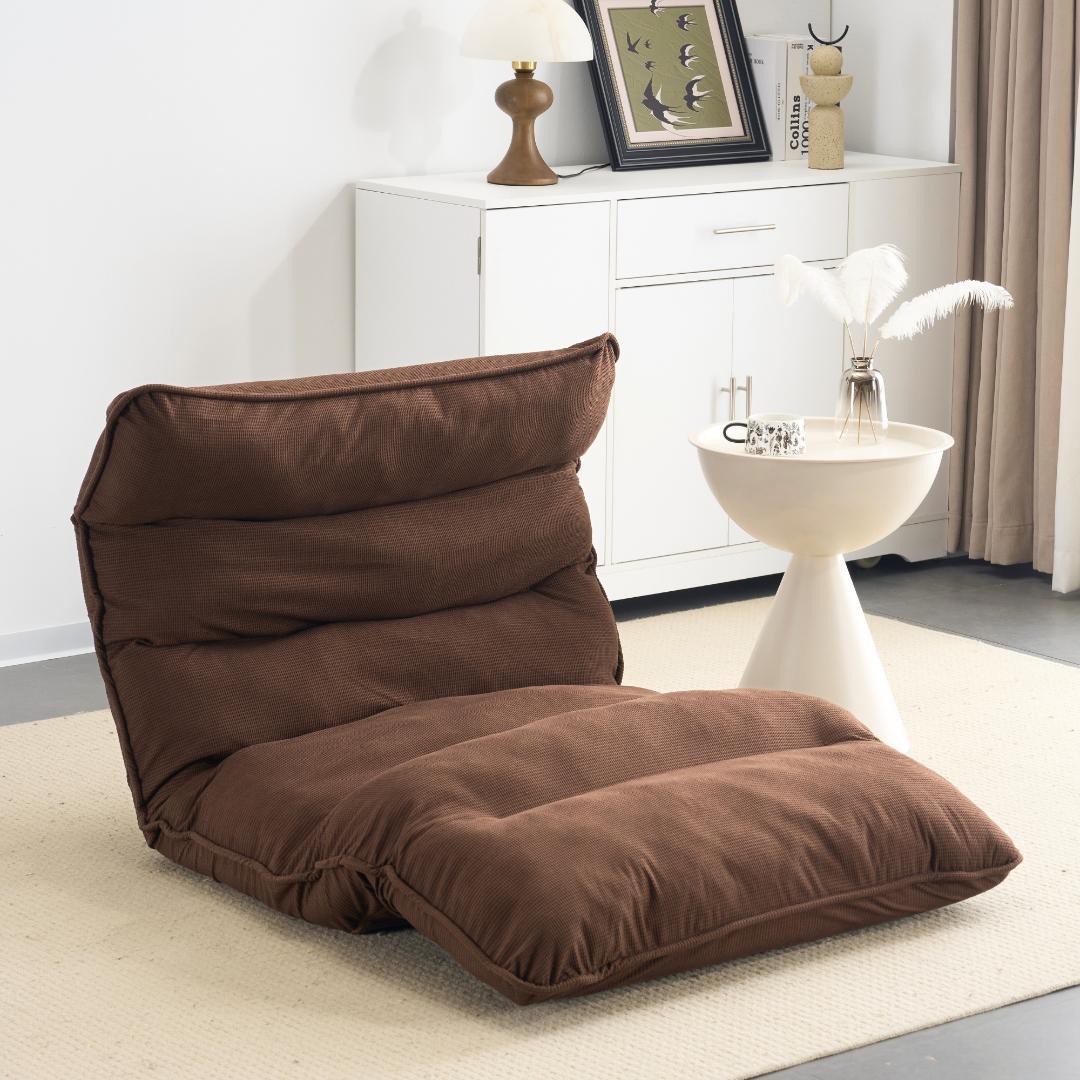 【新品】18段リクライニング折りたたみソファベッド 組立不要