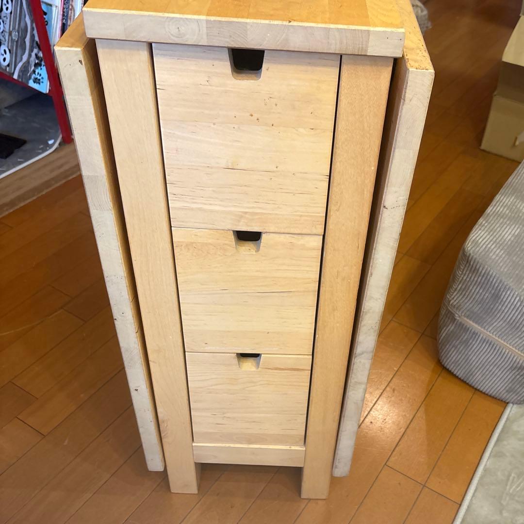 IKEA NORDEN ノールデン 折り畳み ダイニングテーブル 引き出し付き
