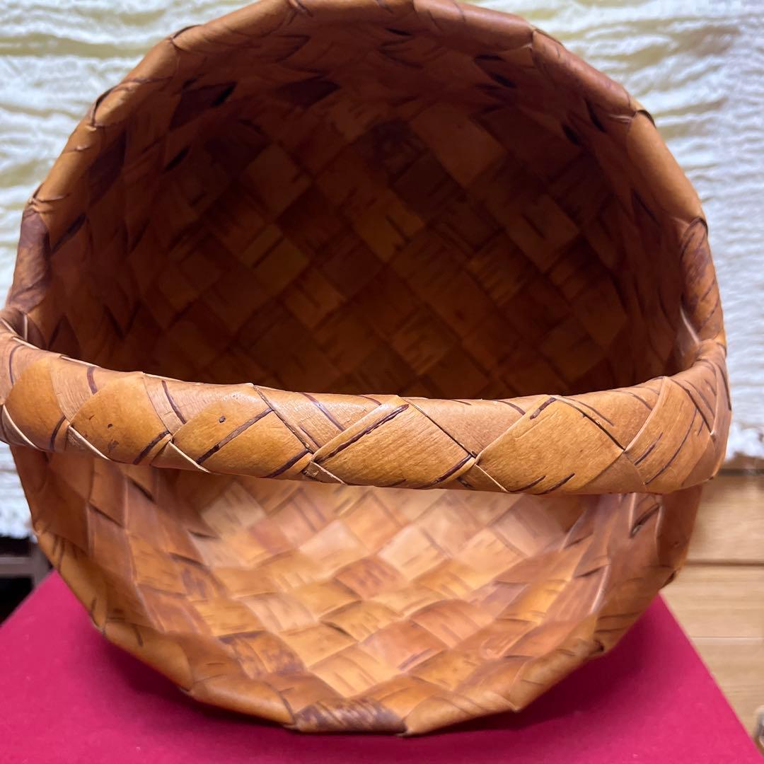 Galina ガリーナさんの白樺かご　ラウンド　フィンランド