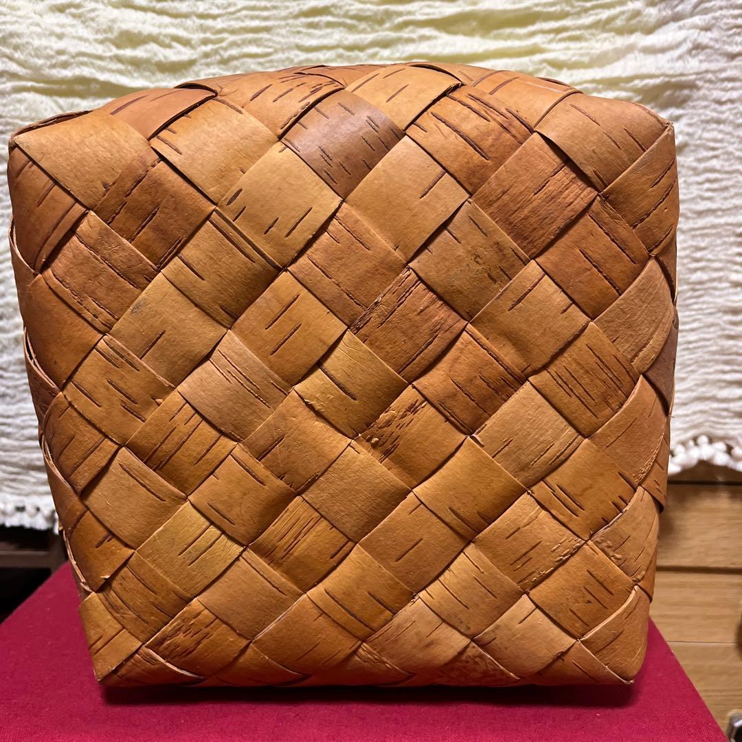 Galina ガリーナさんの白樺かご　ラウンド　フィンランド