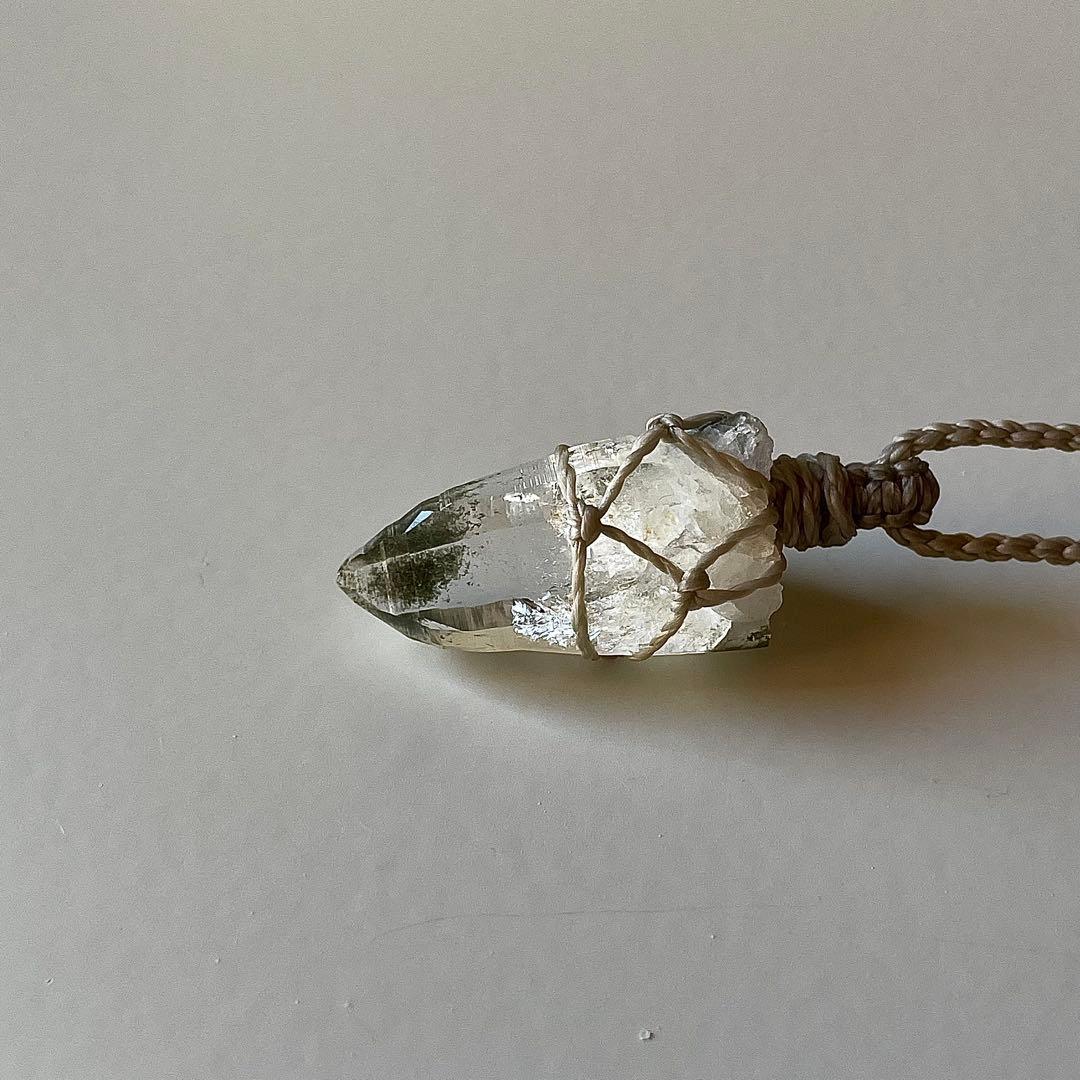 ヒマラヤ水晶 ガネッシュヒマール ＊ マクラメペンダント ネックレス 42