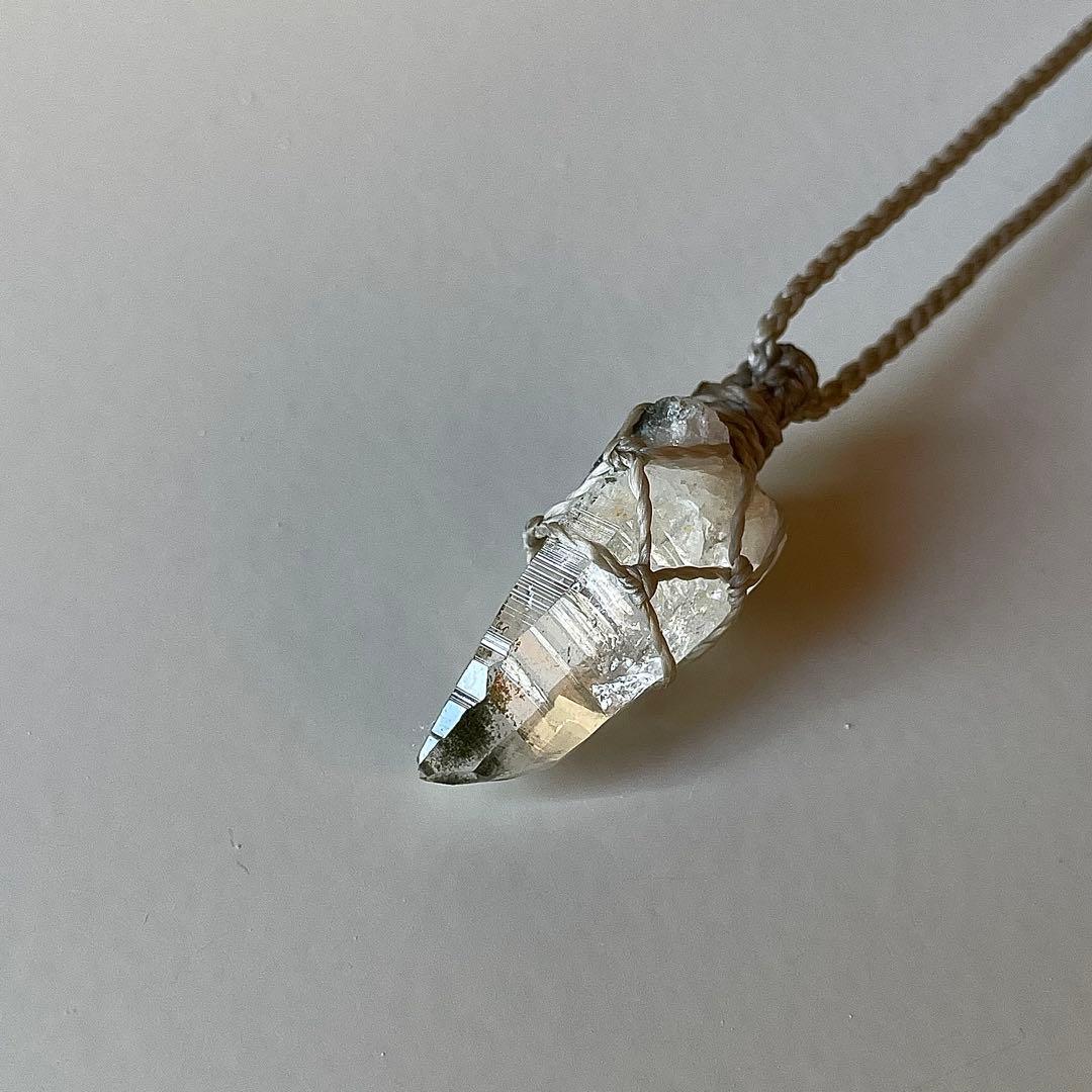 ヒマラヤ水晶 ガネッシュヒマール ＊ マクラメペンダント ネックレス 42