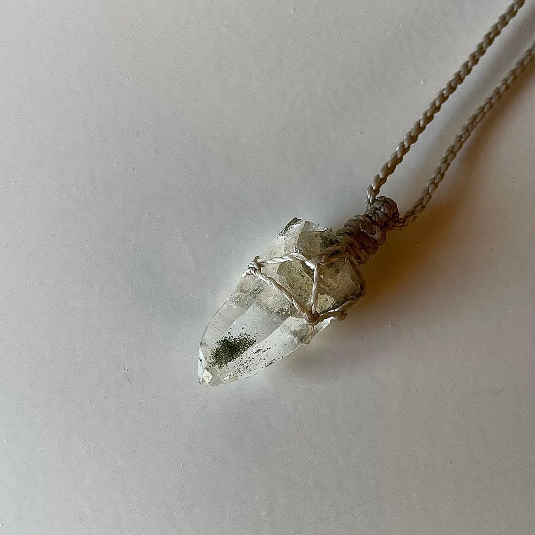 ヒマラヤ水晶 ガネッシュヒマール ＊ マクラメペンダント ネックレス 42