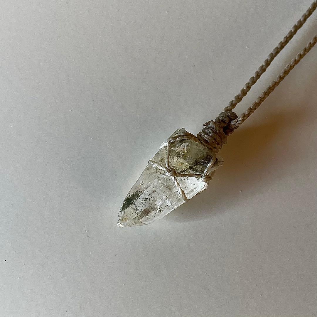 ヒマラヤ水晶 ガネッシュヒマール ＊ マクラメペンダント ネックレス 42