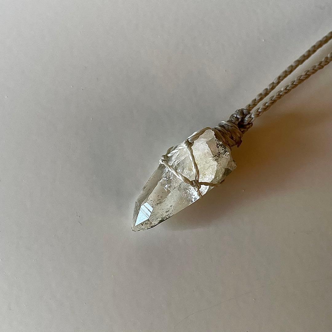 ヒマラヤ水晶 ガネッシュヒマール ＊ マクラメペンダント ネックレス 42