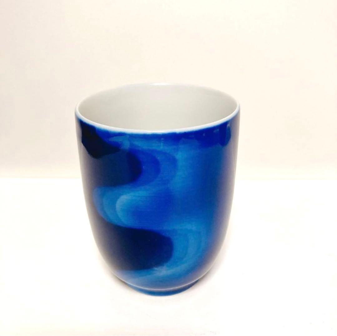 深川製磁 有田焼 瑠璃 湯呑み 5客セット 湯呑 茶器 陶器 宮内庁御用達