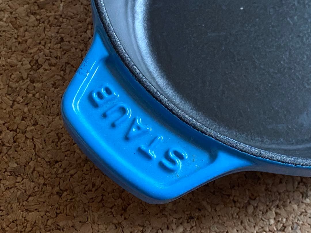 STAUB オーバルホットプレート　サックスブルー　40周年　限定ノブ