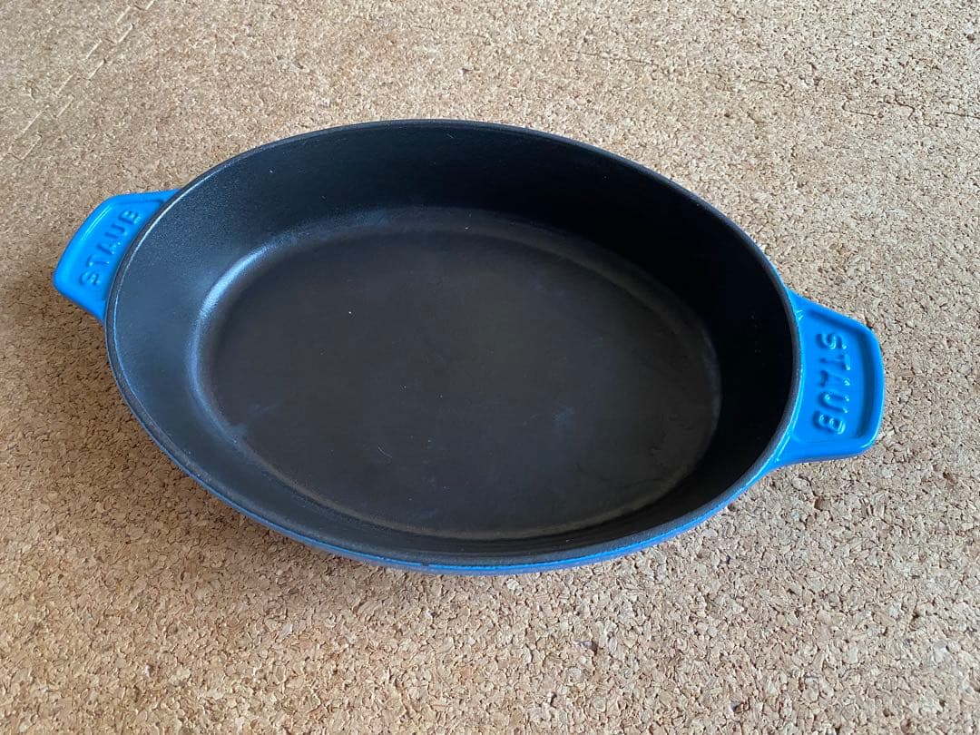 STAUB オーバルホットプレート　サックスブルー　40周年　限定ノブ