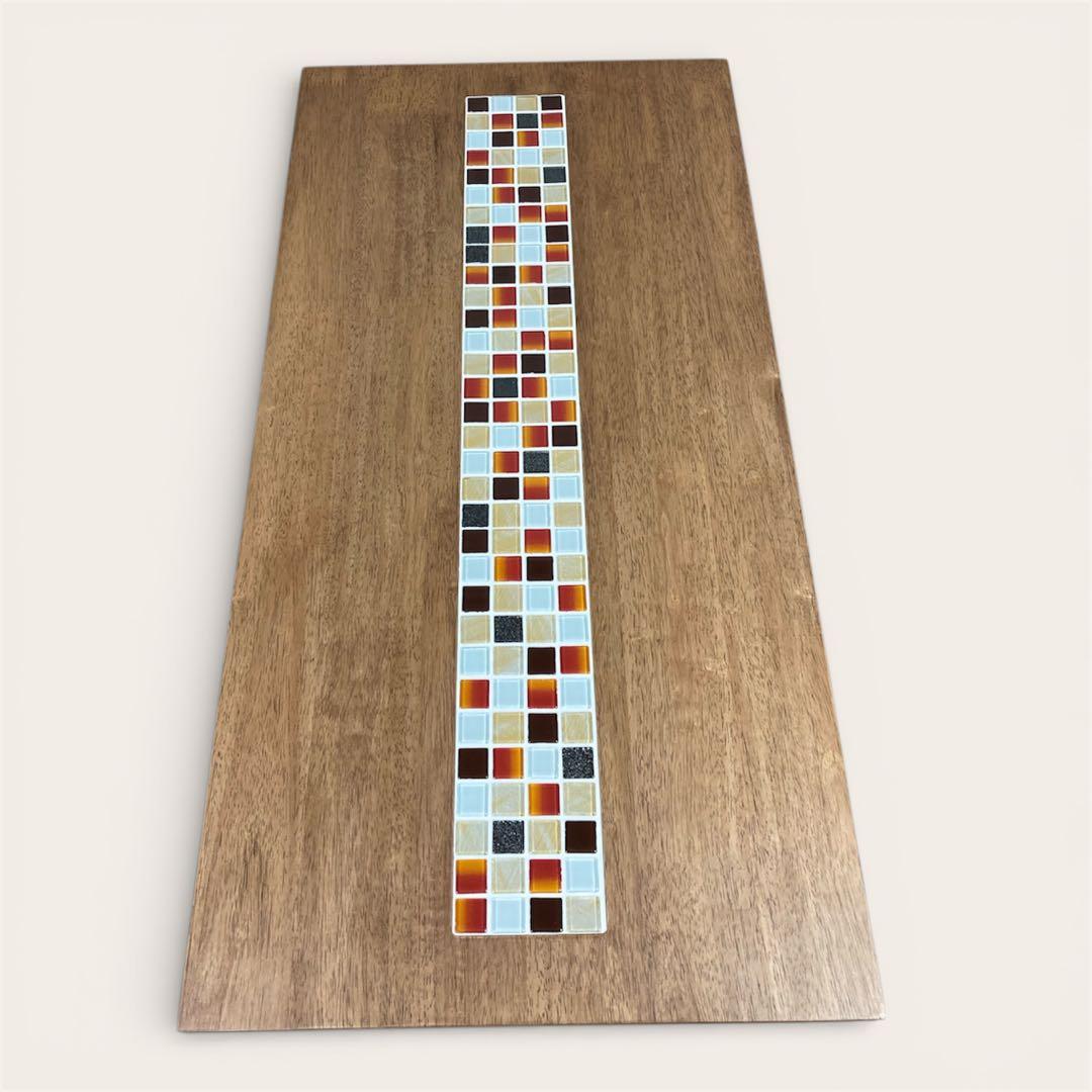 送料込】大川家具 タイル付 センターテーブル テスタ TESTA ローテーブル