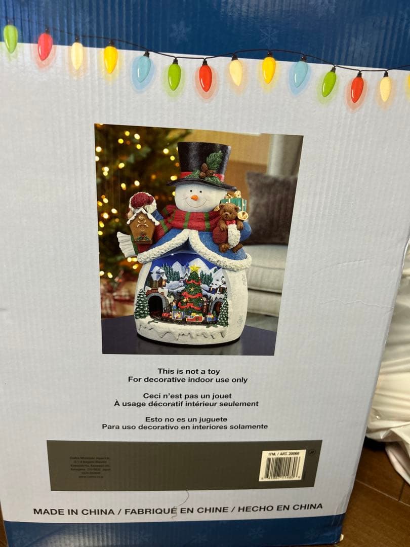 スノーマン 置物 LED 音楽 コストコ クリスマス - メルカリ