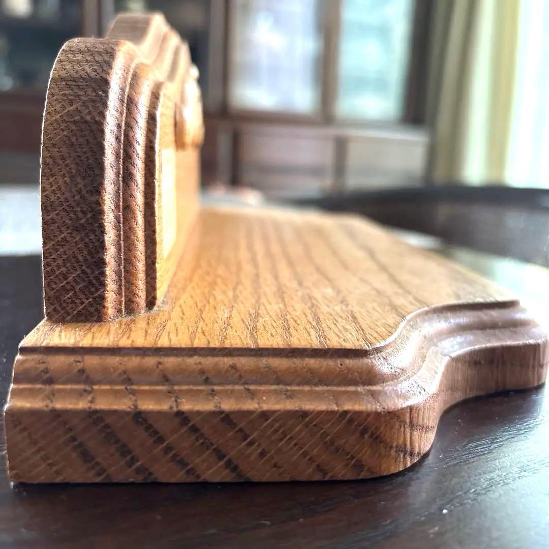 最終価格☆カントリー調 木彫り　木製ディスプレイスタンド 2個セット