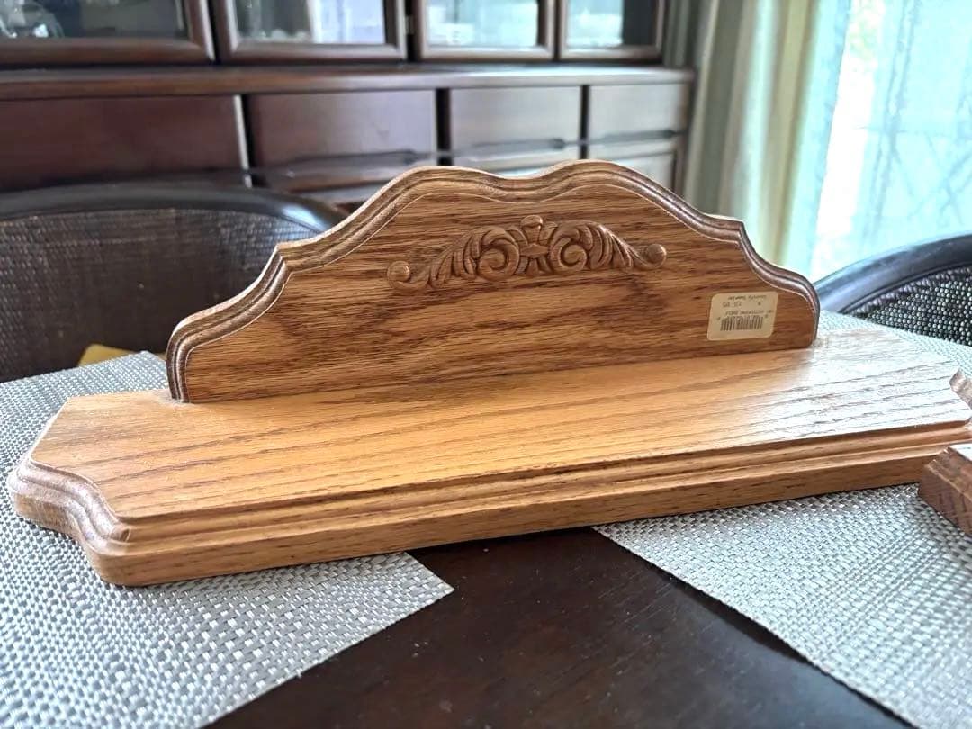 最終価格☆カントリー調 木彫り　木製ディスプレイスタンド 2個セット