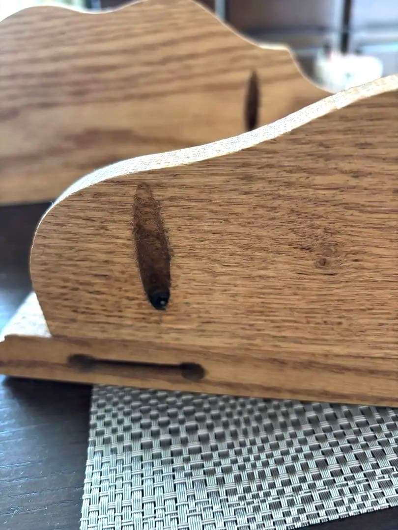 最終価格☆カントリー調 木彫り　木製ディスプレイスタンド 2個セット