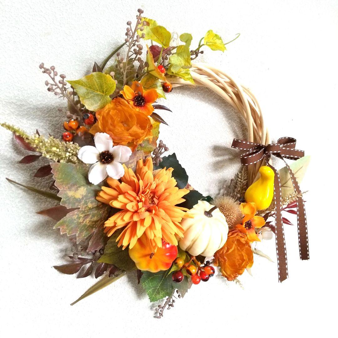 春のお花とパールのミニリース雛祭り春リース造花桃の節句