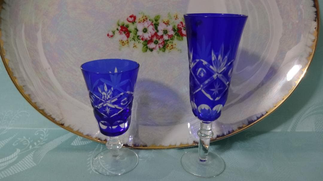 稀少 卵殻手 エッグシェル 古美術品 海外輸出用 虹色 碗皿 大皿 切子