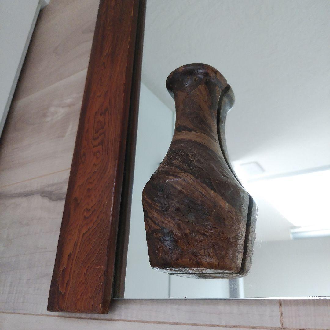 希少 ドライフラワーが挿せる鏡 レトロ アンティーク ミラー 花瓶 和 送料無料