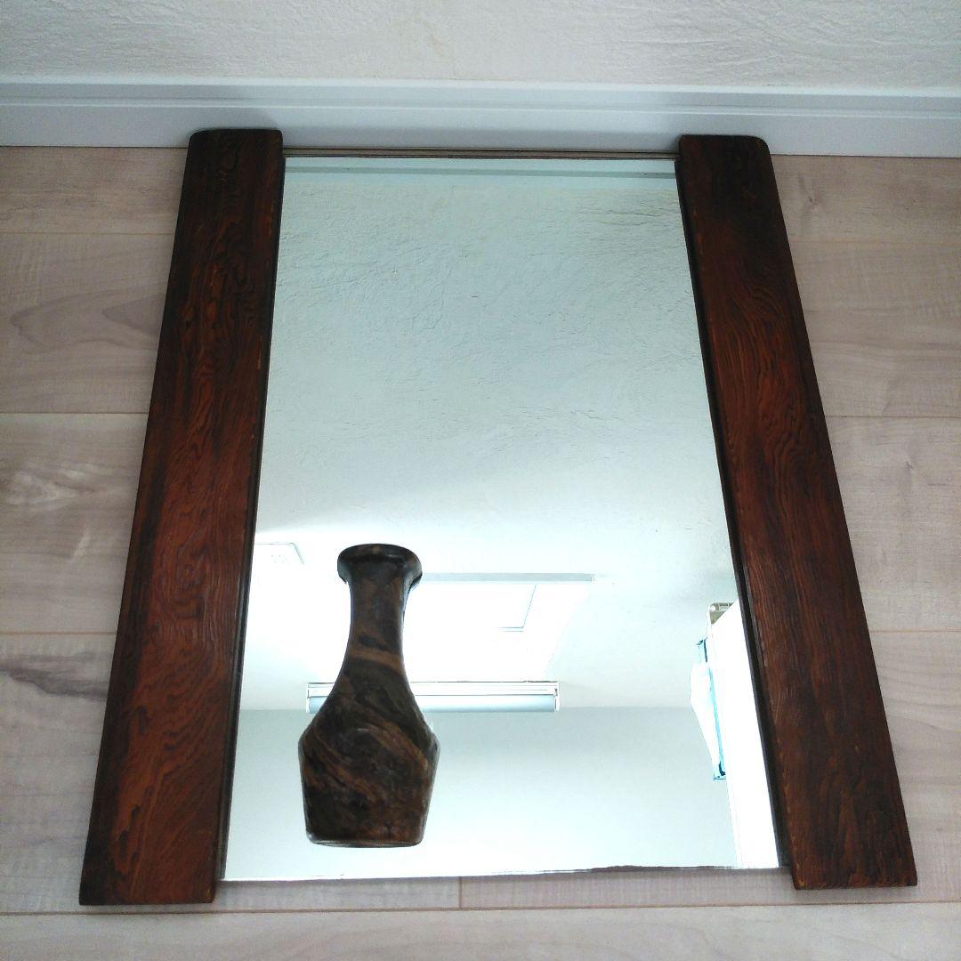 希少 ドライフラワーが挿せる鏡 レトロ アンティーク ミラー 花瓶 和 送料無料