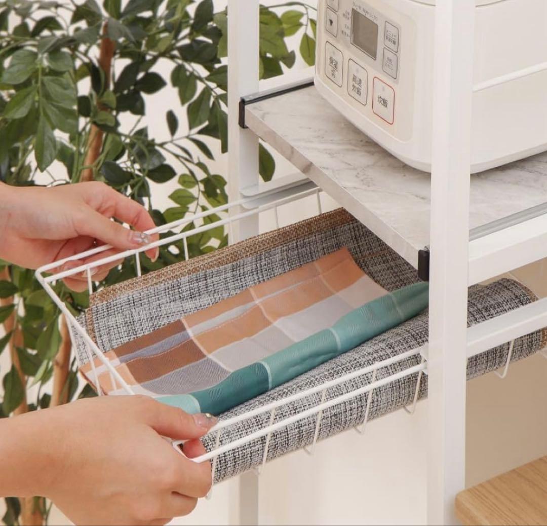 ヤマソロ ゴミ箱上ラック キッチンラック 大理石柄 新品未使用品