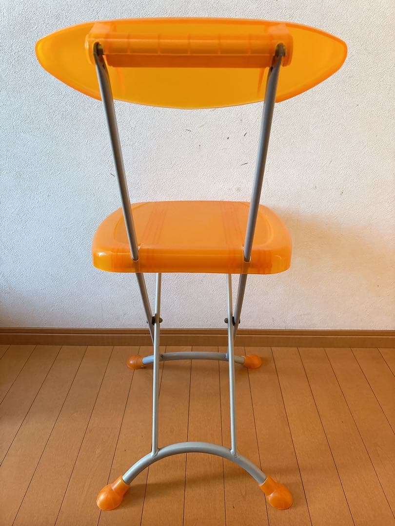 ポストモダン 2 フォールディング 折り畳みチェア クリア オレンジ