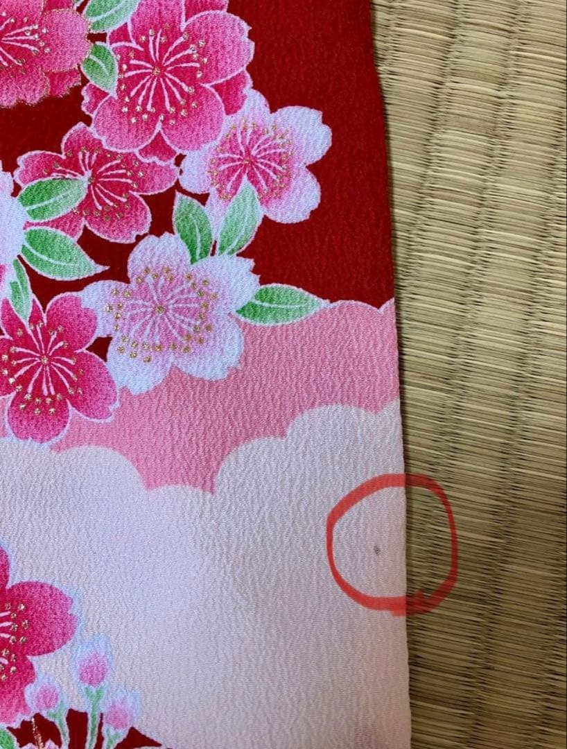 七五三3歳　女の子　着物セット　髪飾り付き