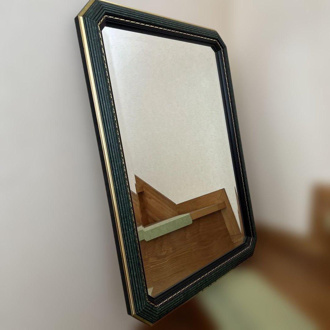 イタリア製　ビンテージ　壁掛け ウォールミラー　810×610