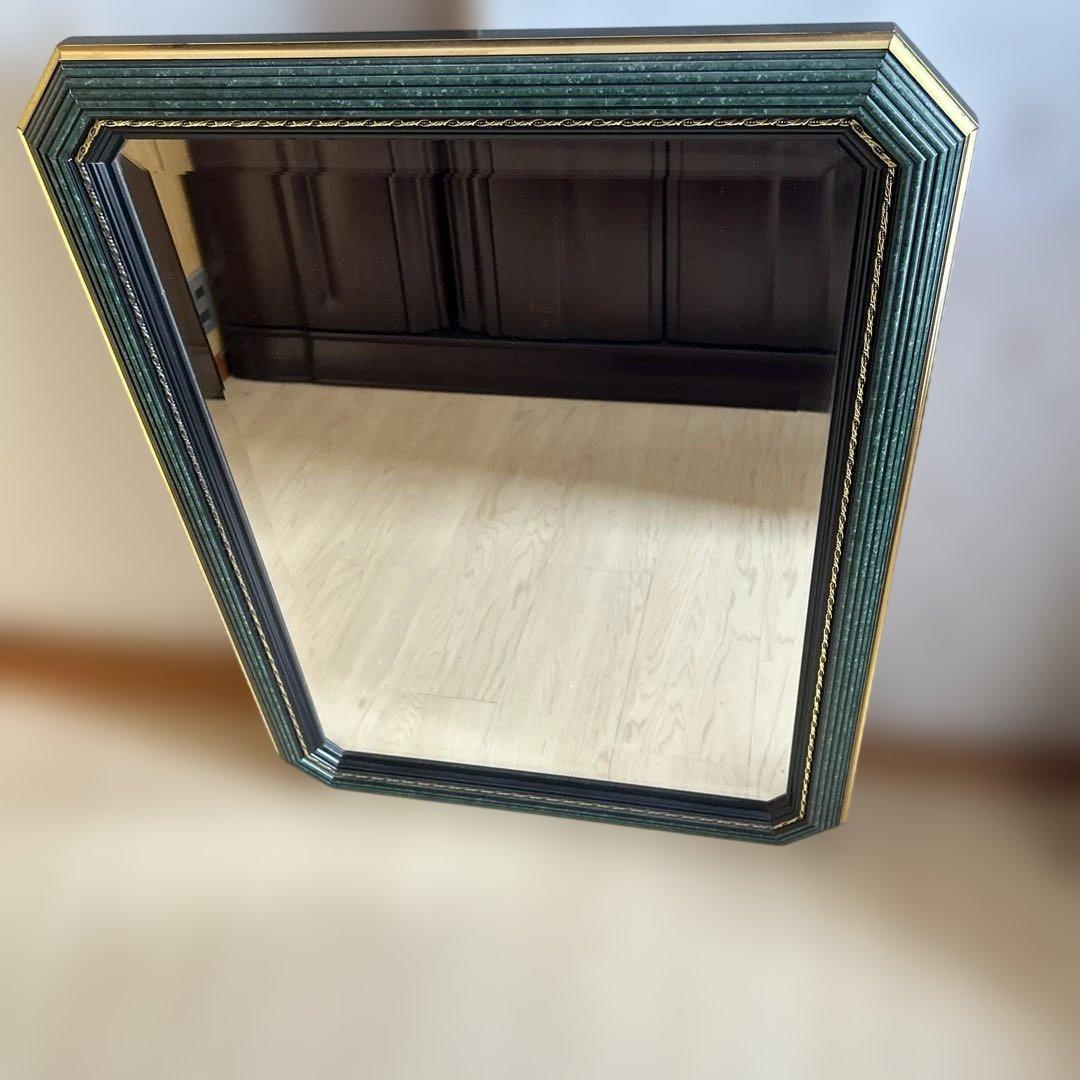 イタリア製　ビンテージ　壁掛け ウォールミラー　810×610