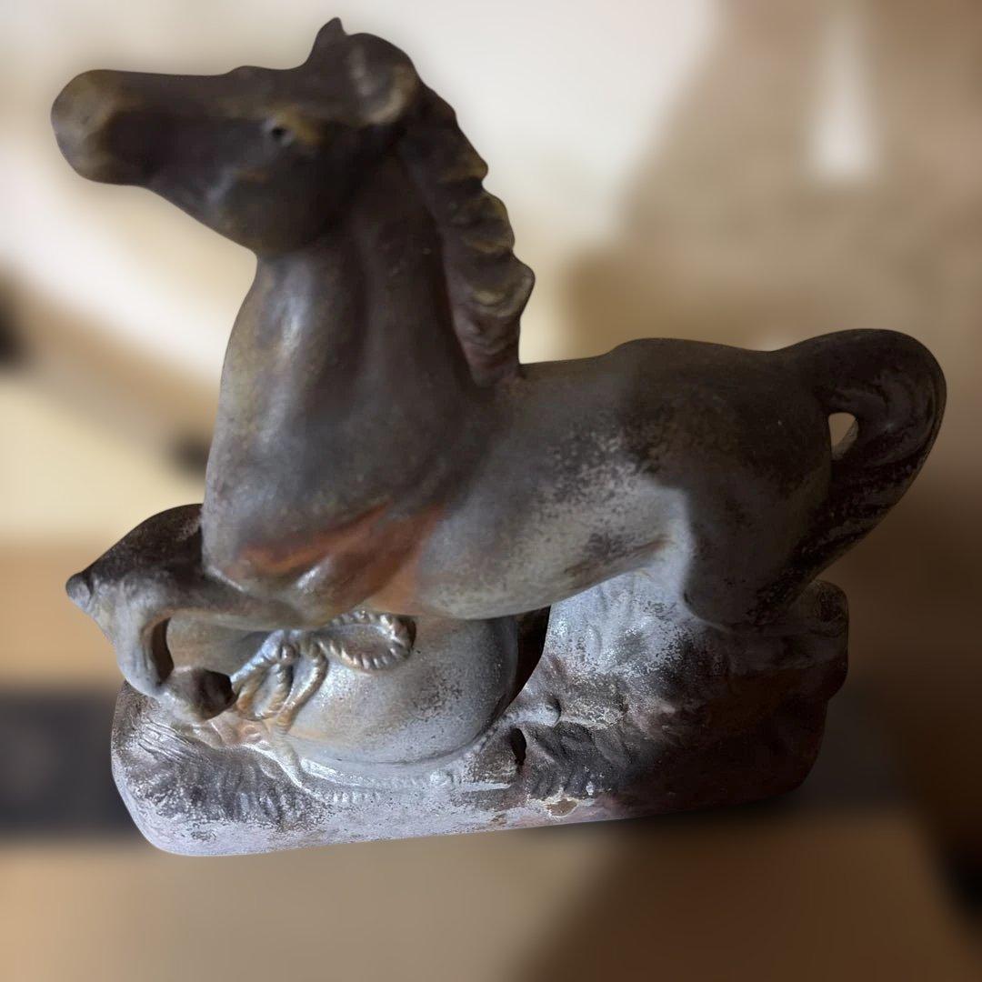 備前焼　午の置物 干支の置物 縁起物　開運　干支午　正月のインテリア　馬の陶器