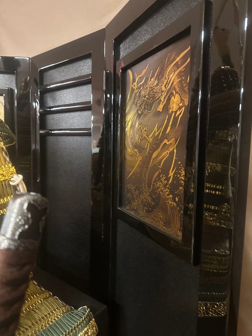 【定価655,000円】五月人形 鎧飾り 本格甲冑 龍虎屏風 収納飾 新品未使用