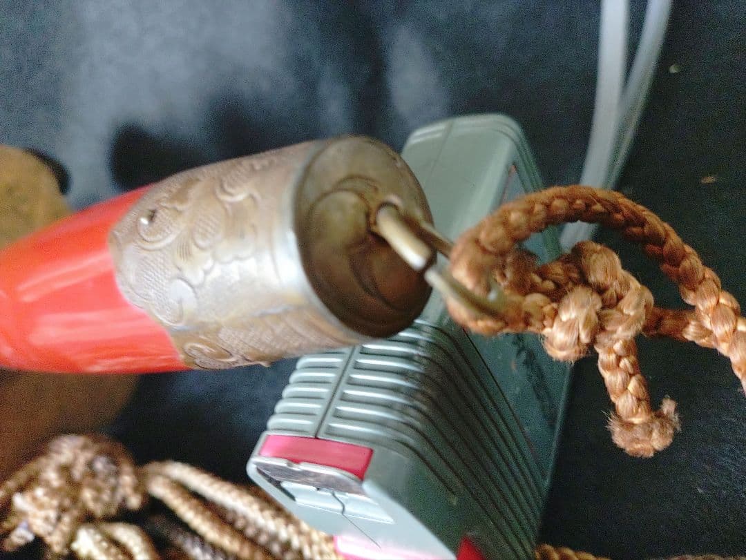 神楽鈴　巫女鈴　アンティーク　ビンテージ　冠婚葬祭　三つ巴