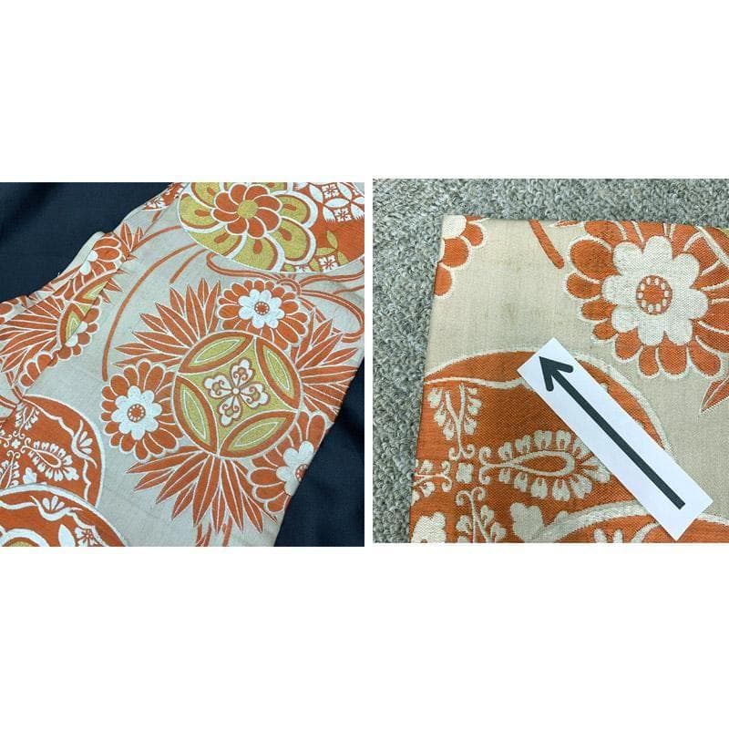 410ag63■七五三 七歳 女児 アンティーク着物&アンティーク丸帯■u