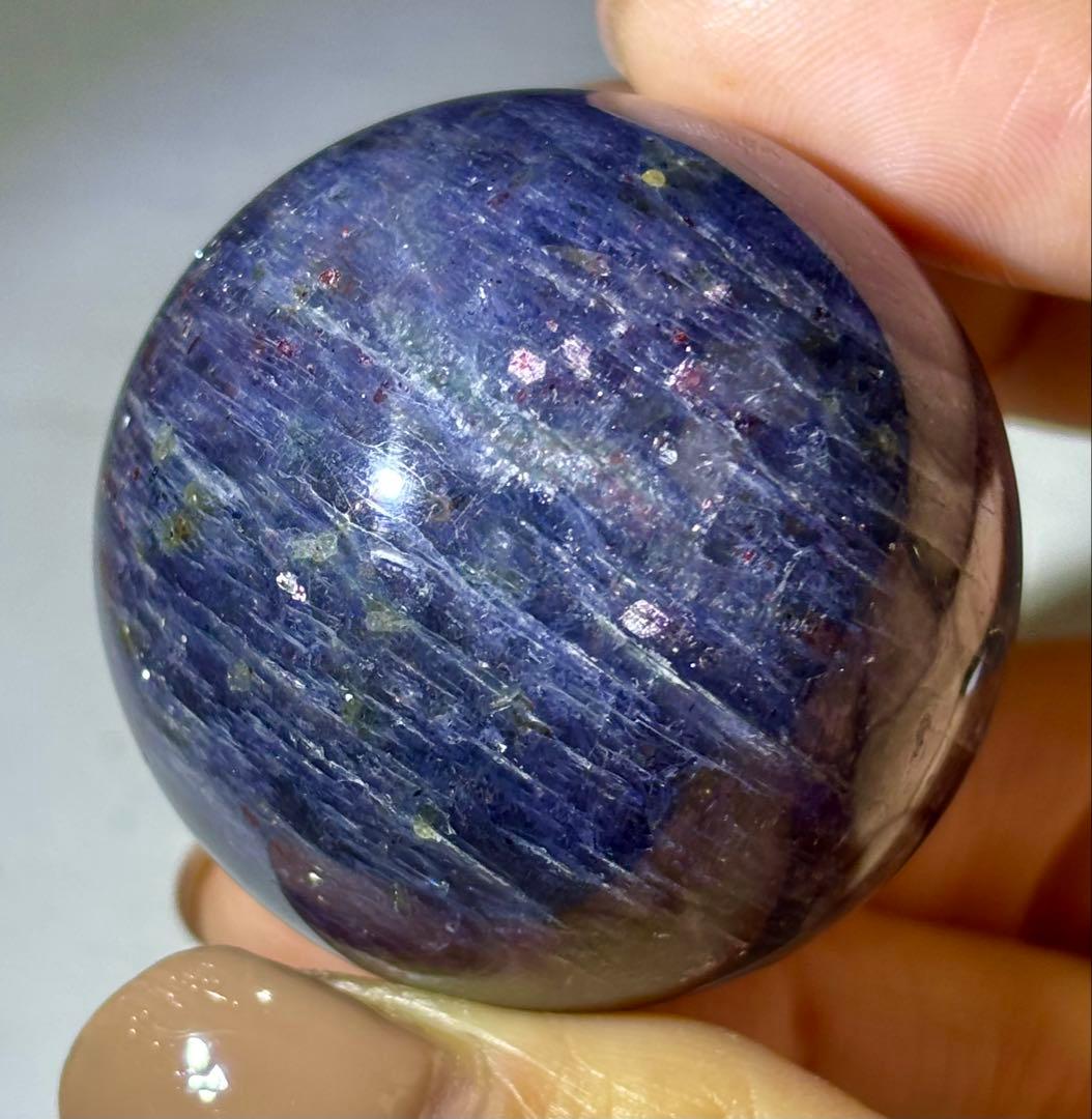 《全方向ブラッドショット♡》アイオライト×サンストーン✰スフィア✰丸玉　天然石