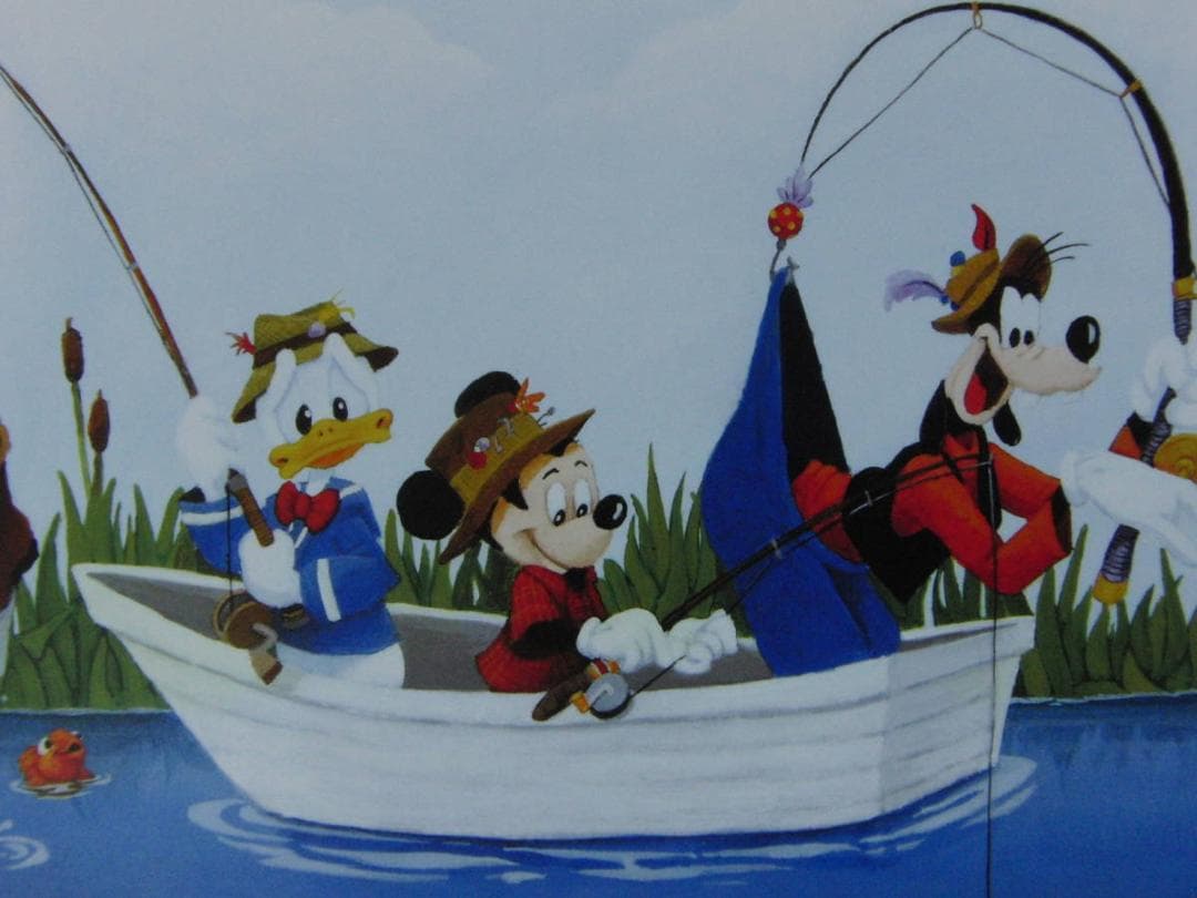 メリッサ・スーバー、【Gone Fishing】、希少な額装用画集より、状態良好