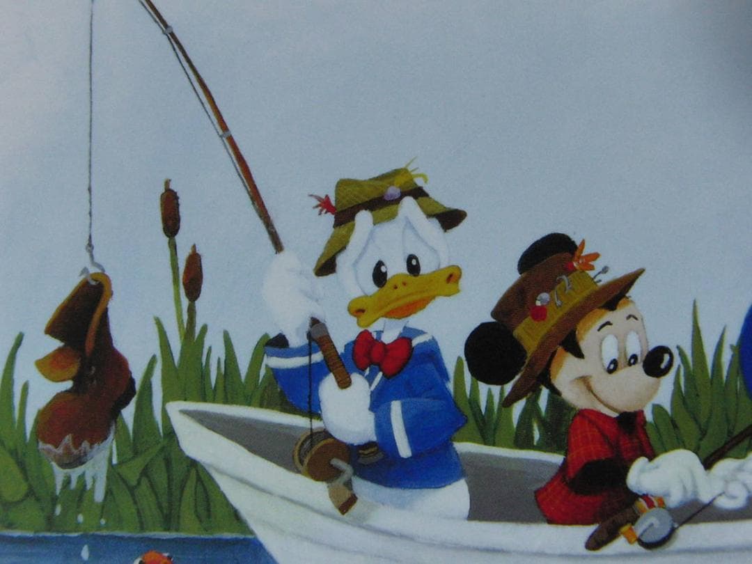 メリッサ・スーバー、【Gone Fishing】、希少な額装用画集より、状態良好